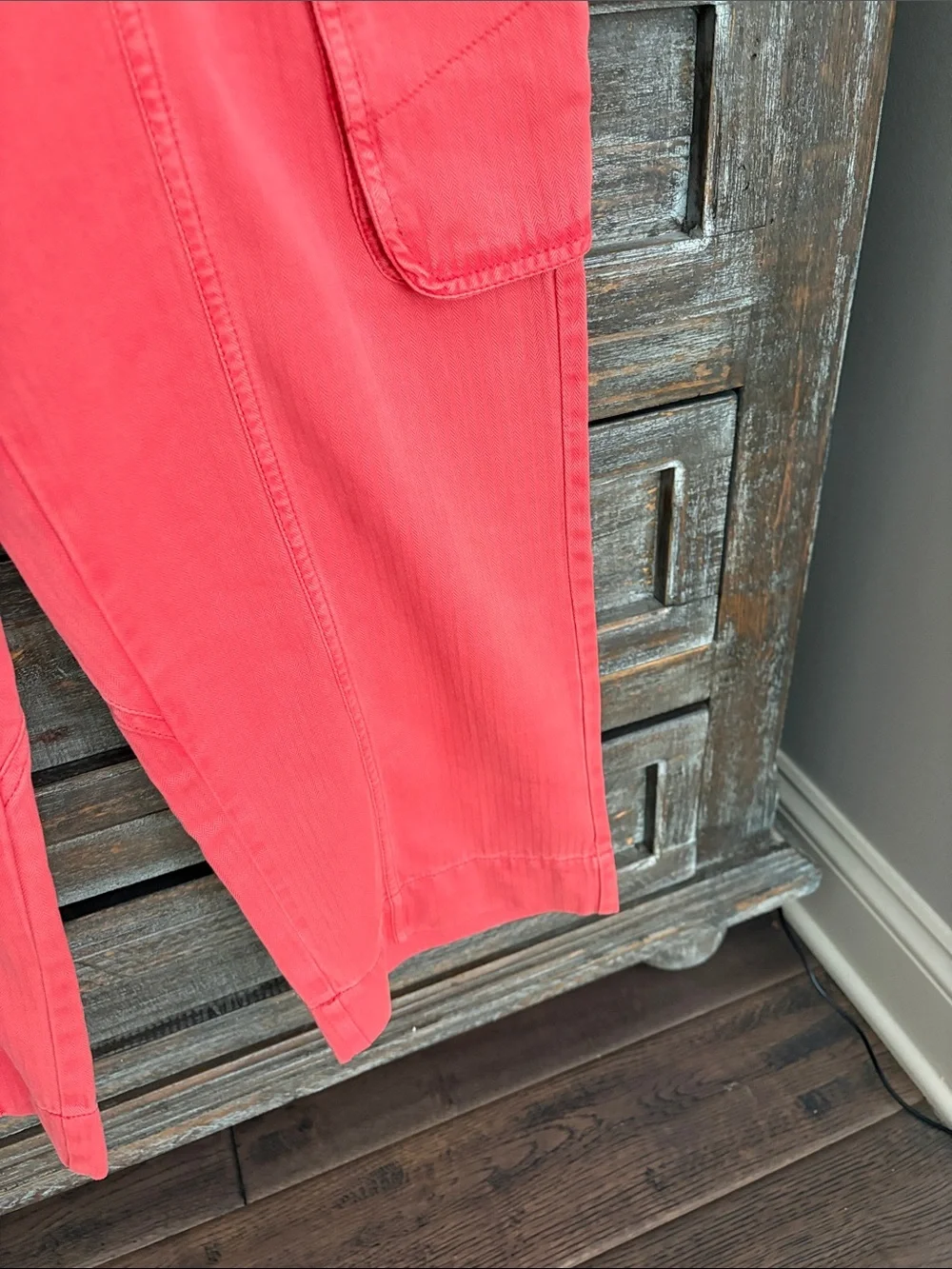 Free People Tahiti Pull On Coral Cargo Pants